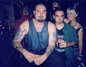 Yank, Mexican & Canadian by the bar in Brum July 3rd 2001